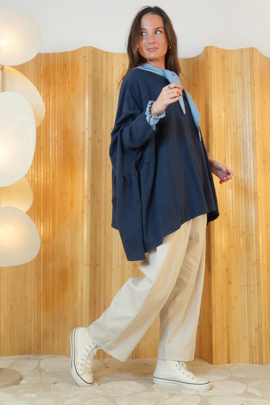 Super Smock Sweatshirt Navy /9=